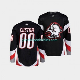 Buffalo Sabres Custom Adidas 2022-2023 Reverse Retro Zwart Authentic Shirt - Mannen